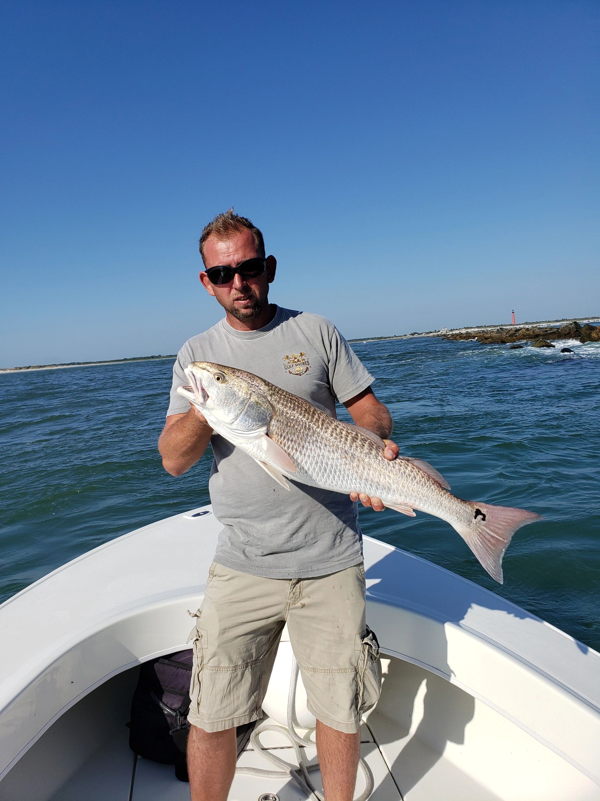 Our big redfish that are caught from October through December inshore fishing